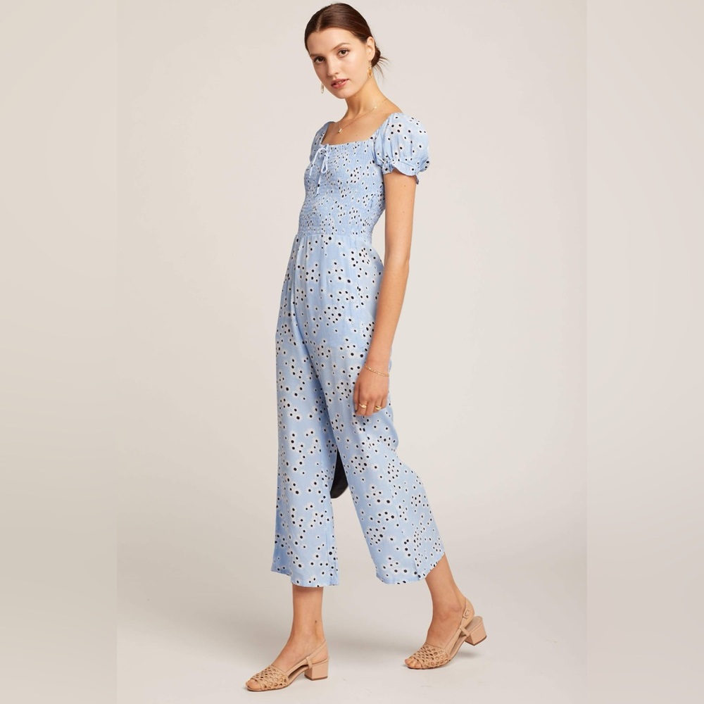 FAITHFULL THE BRAND DELLA DAISY JUMPSUIT Baby Blue XS US 2
